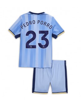 Tottenham Hotspur Pedro Porro #23 Replika Borta Kläder Barn 2024-25 Kortärmad (+ byxor)